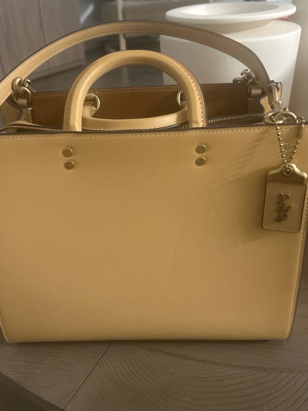 Coach Rogue 30 Smooth Leather Satchel in Mustard Yellow. Comes with dust bag.